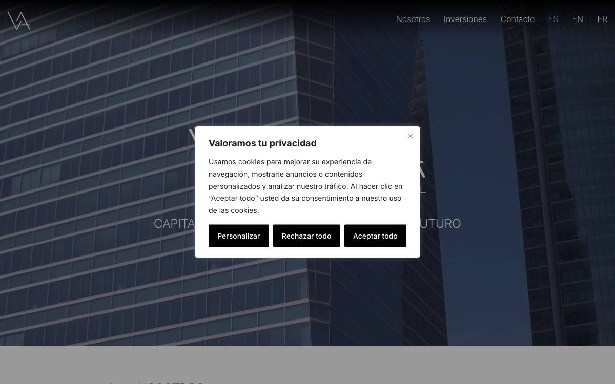 Vantia Capital website preview