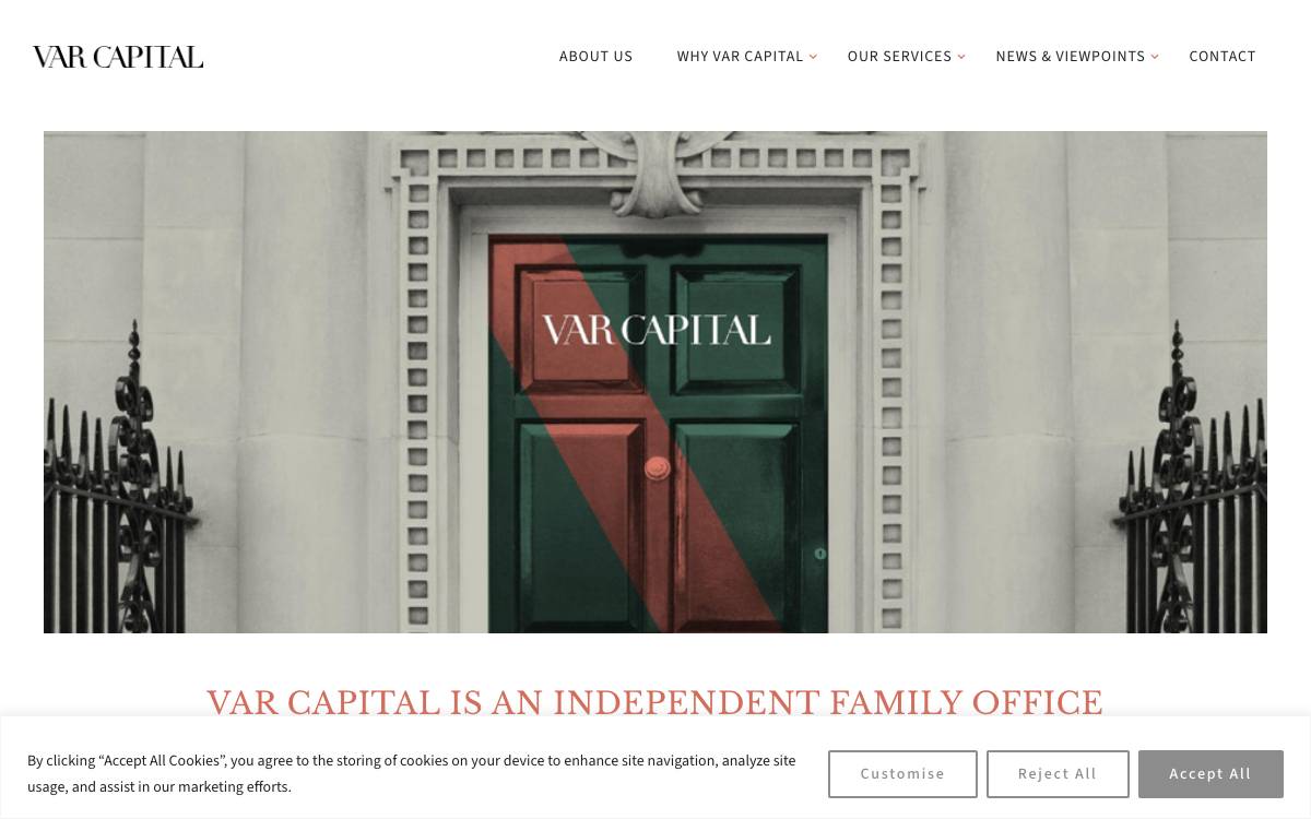 VAR Capital website preview