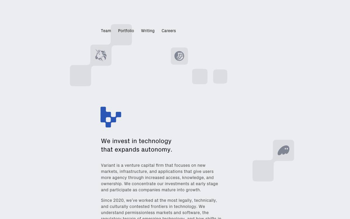 Variant Fund website preview