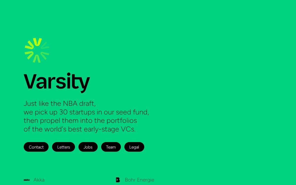 Varsity VC website preview