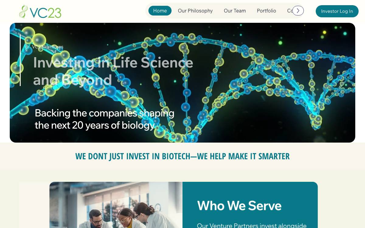 VC23 Investors website preview