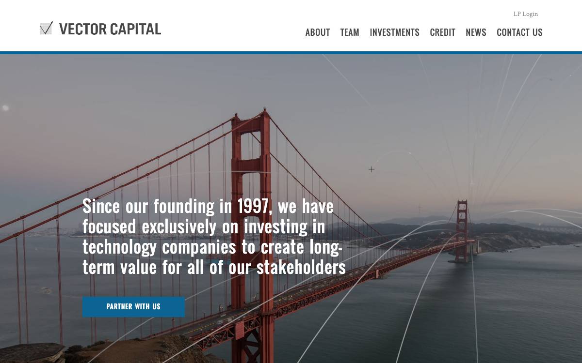 Vector Capital website preview