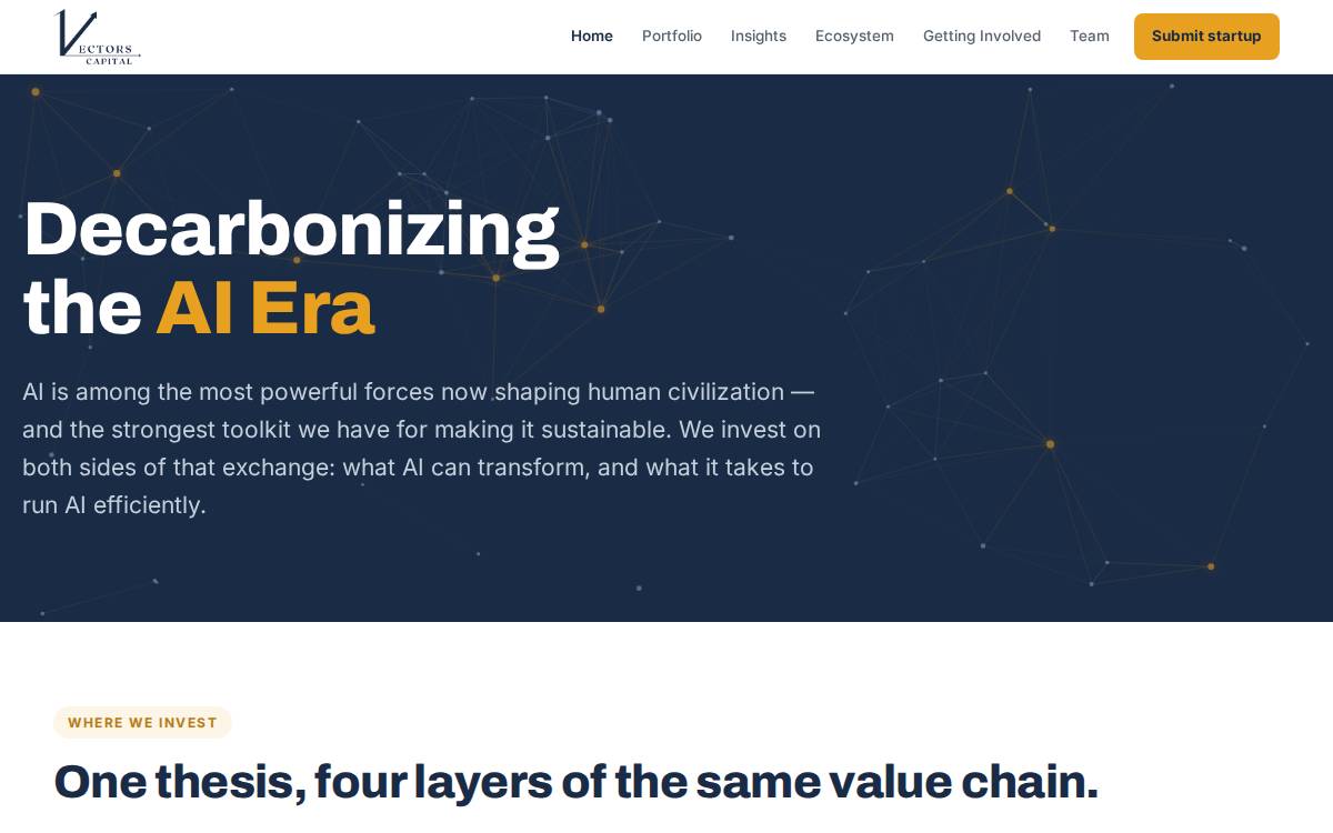 Vectors Angel website preview