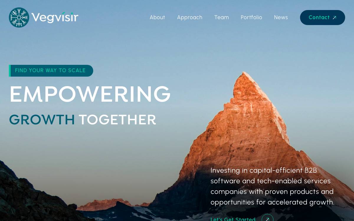 Vegvisir Capital website preview