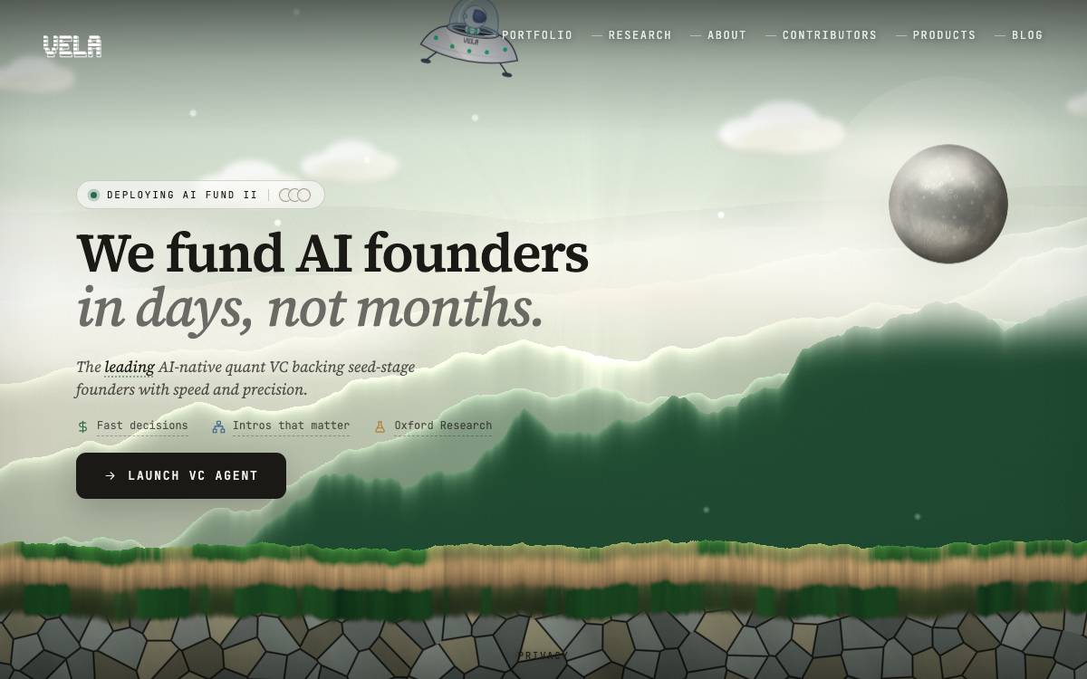 Vela Partners website preview