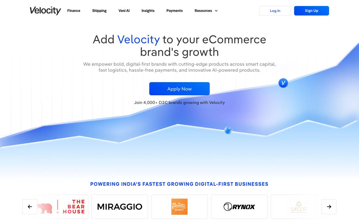 Velocity website preview