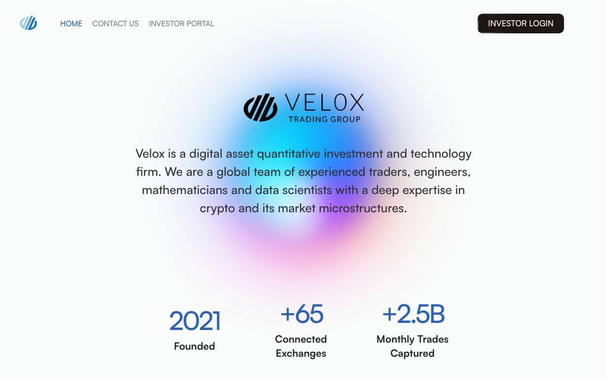 Velox Trading Group website preview