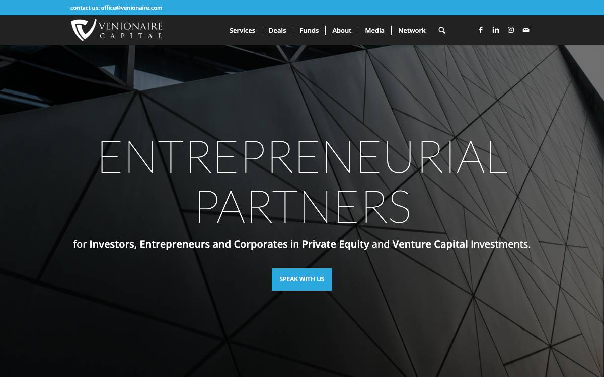 Venionaire Capital website preview