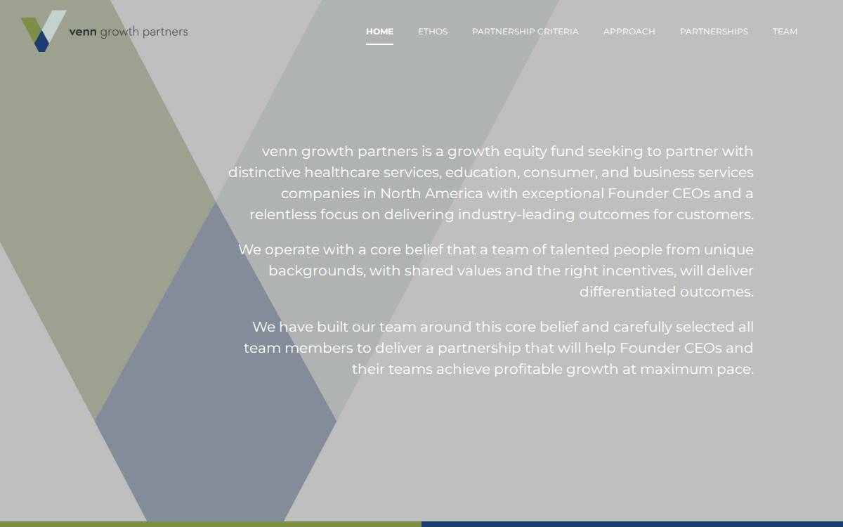 venn growth partners website preview
