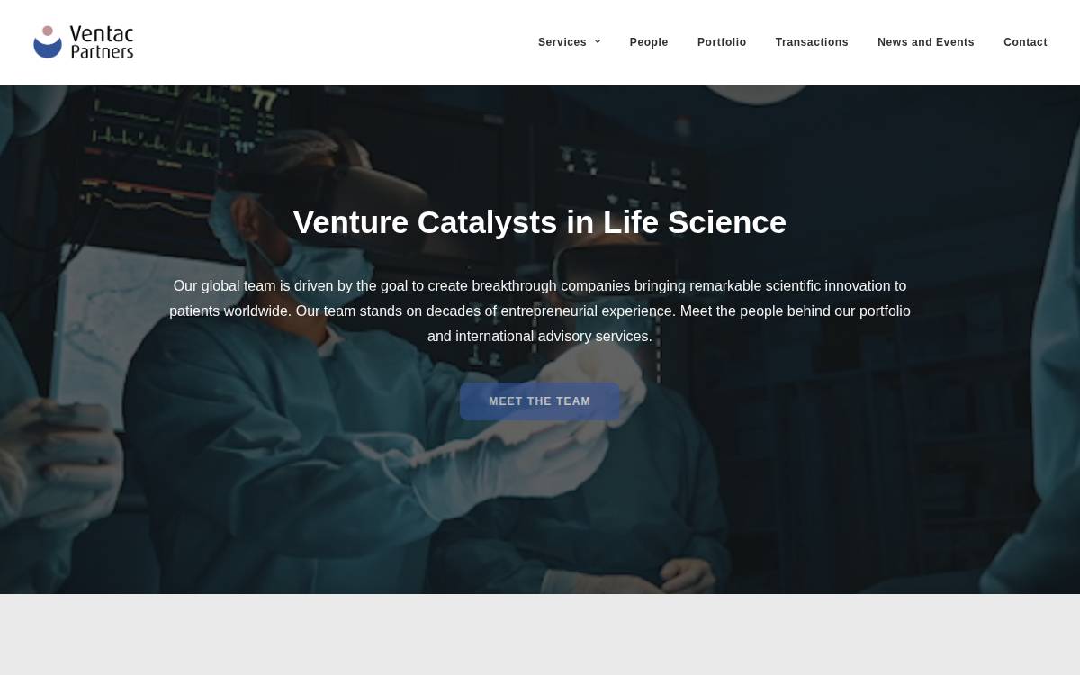 Ventac Partners website preview