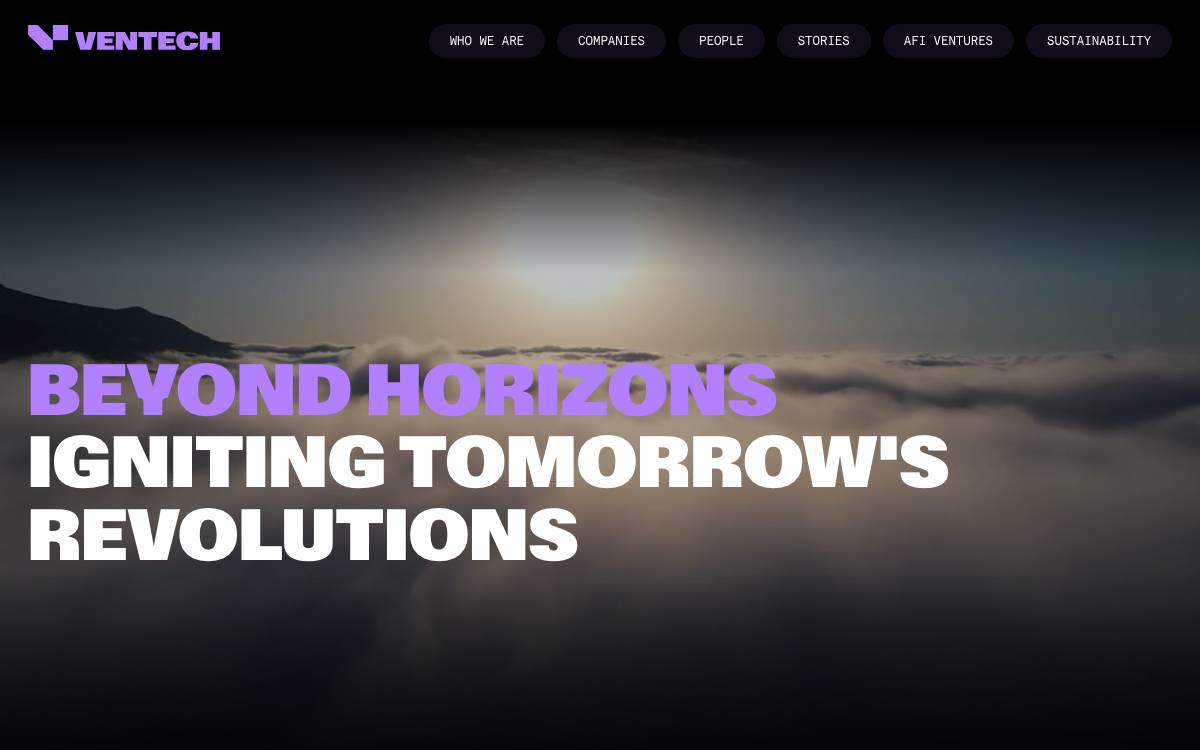 Ventech website preview