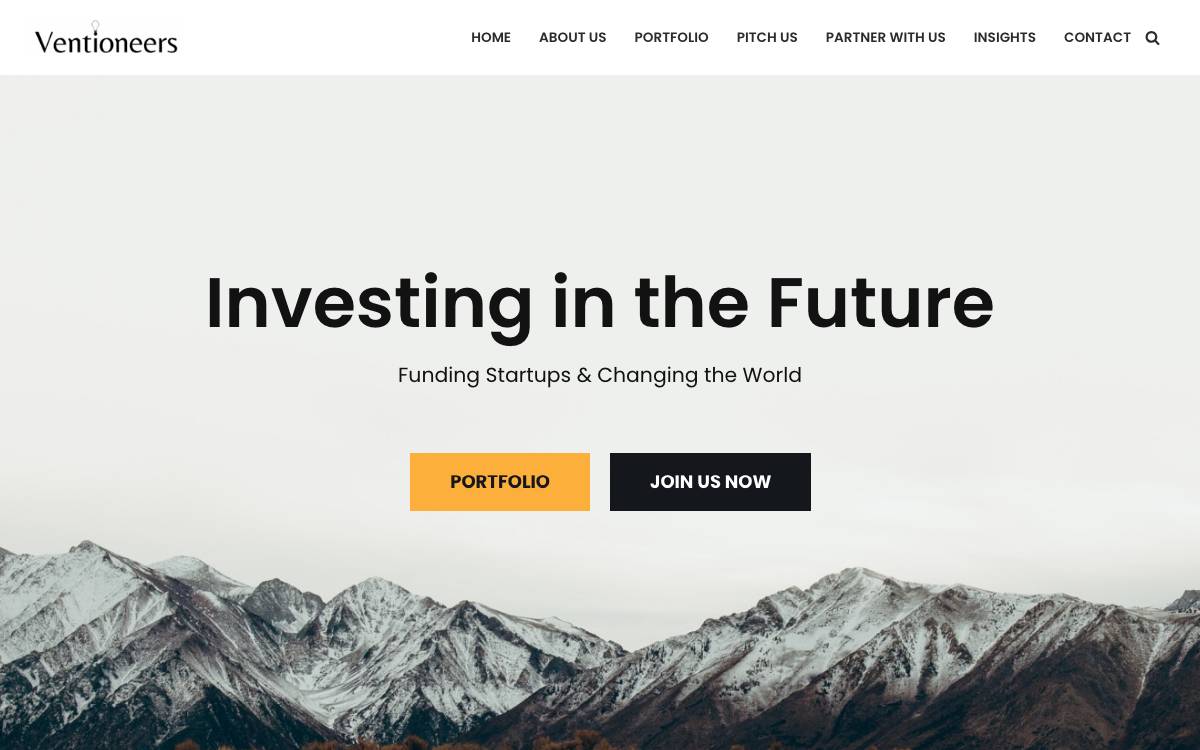 Ventioneers Capital website preview
