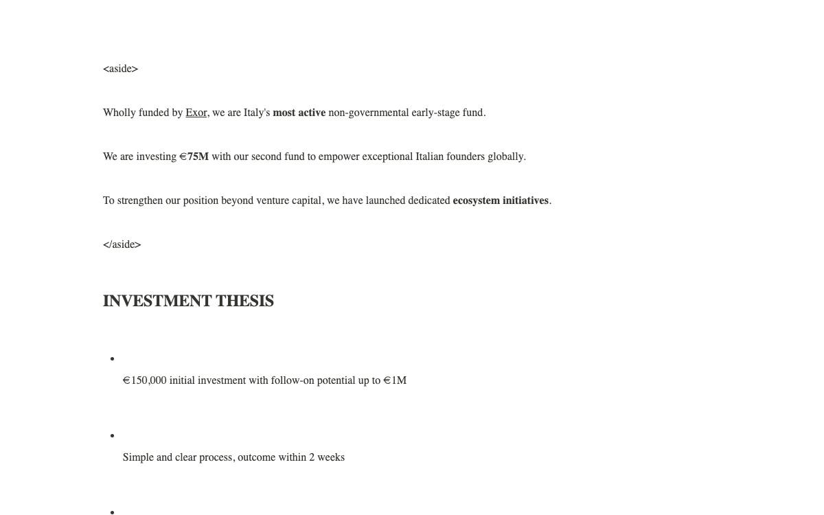 Vento website preview