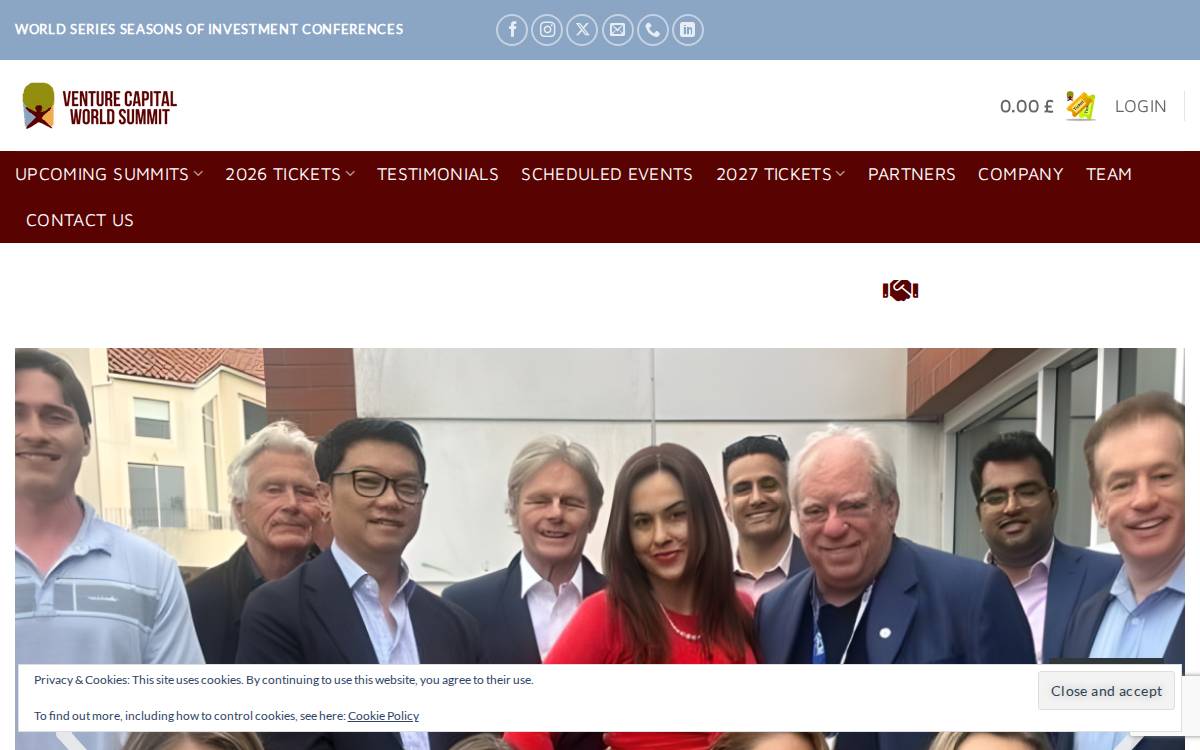 Venture Capital World Summit website preview
