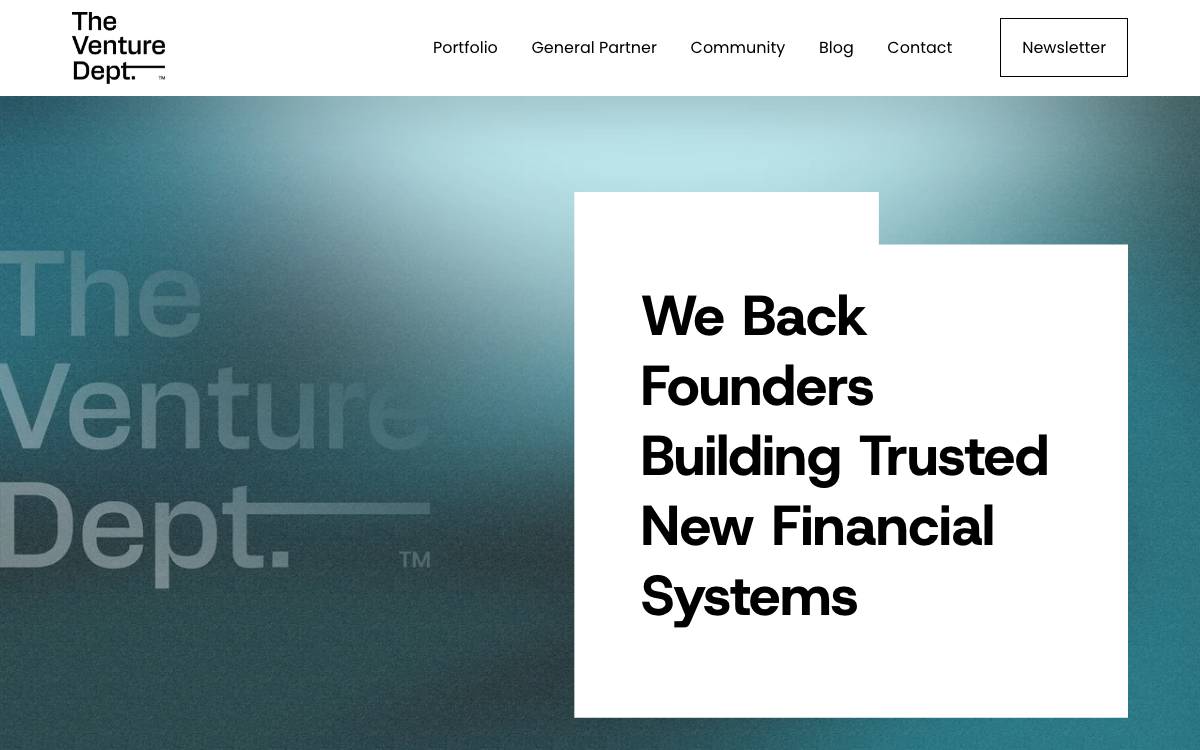 Venture Dept. website preview