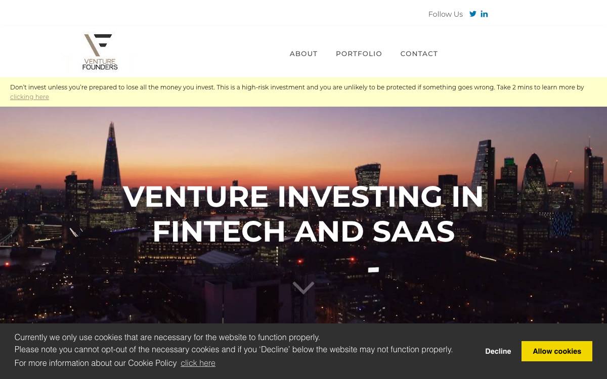 Venture Founders website preview