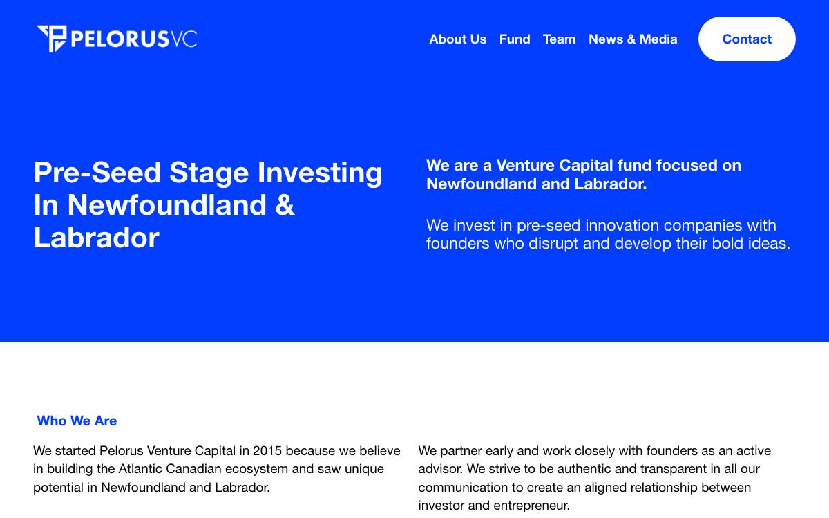 Venture Newfoundland and Labrador website preview
