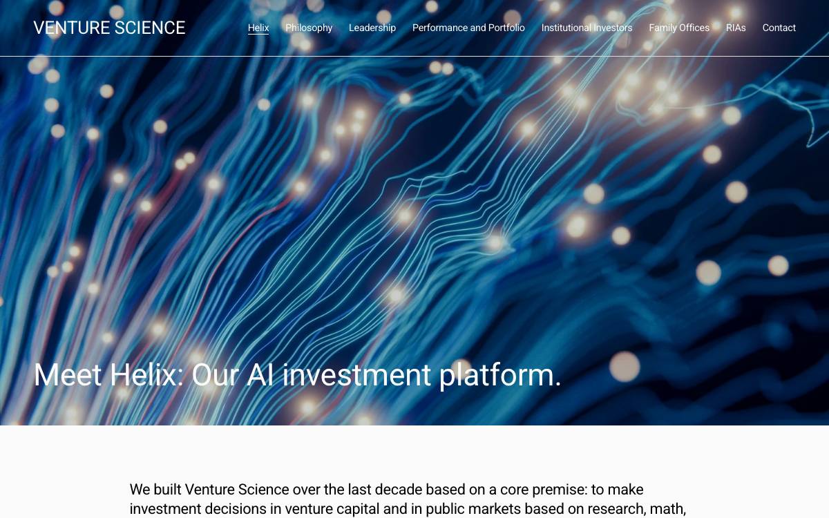 venture / science website preview