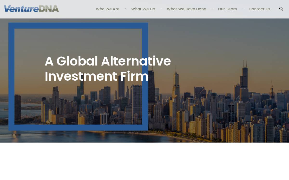 VentureDNA website preview