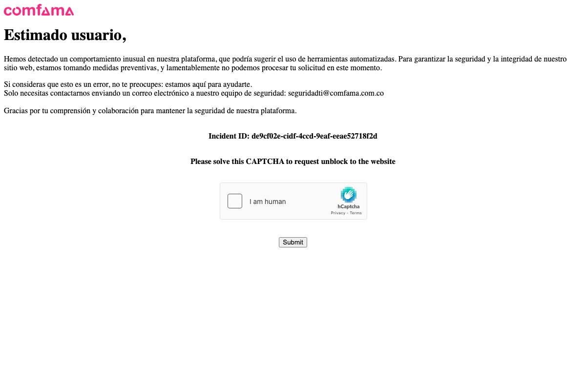 Ventures Comfama website preview