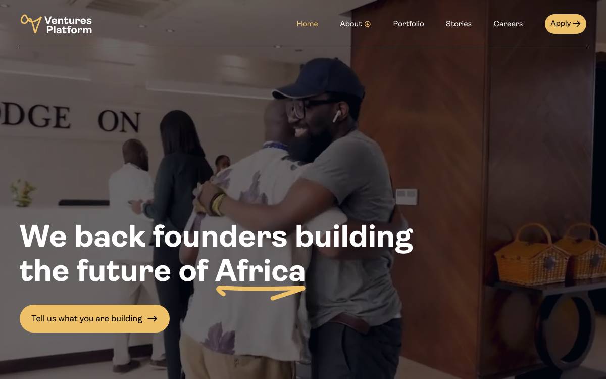 Ventures Platform website preview