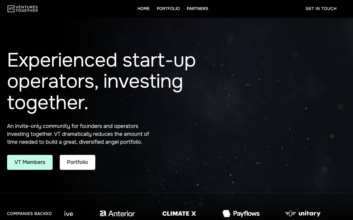 Ventures Together website preview