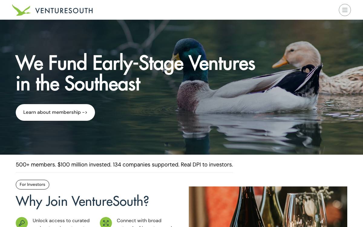 VentureSouth website preview