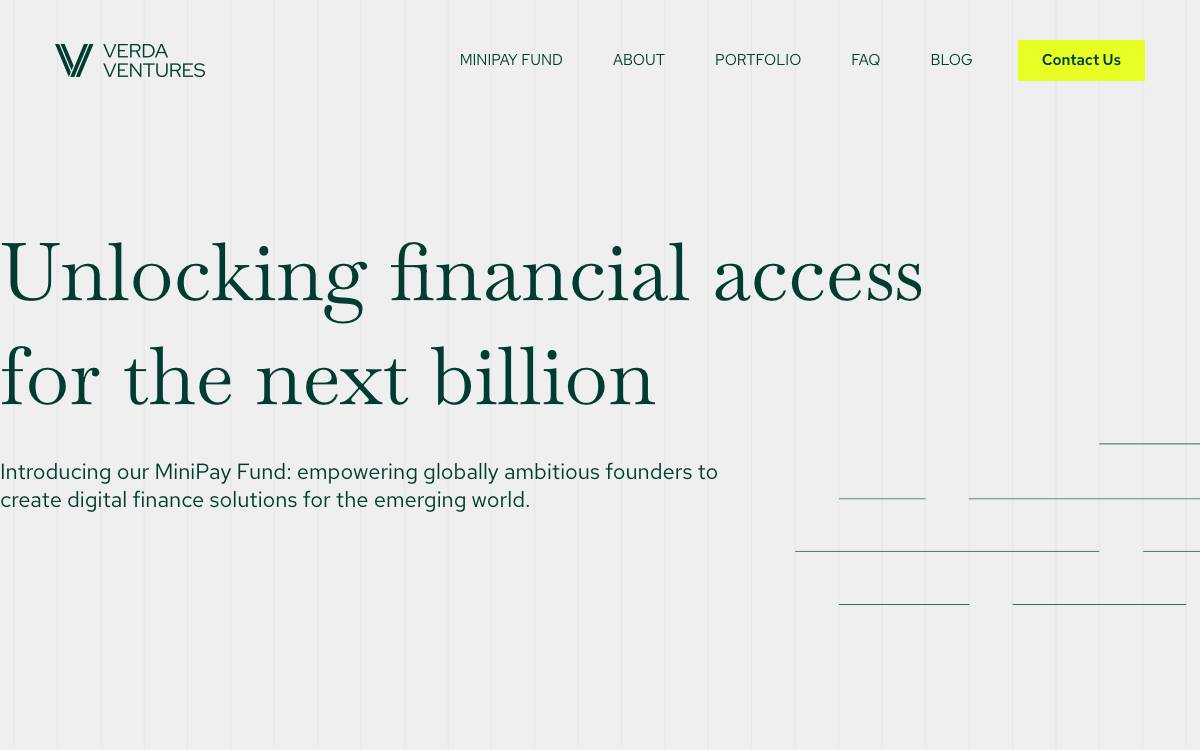 Verda Ventures website preview