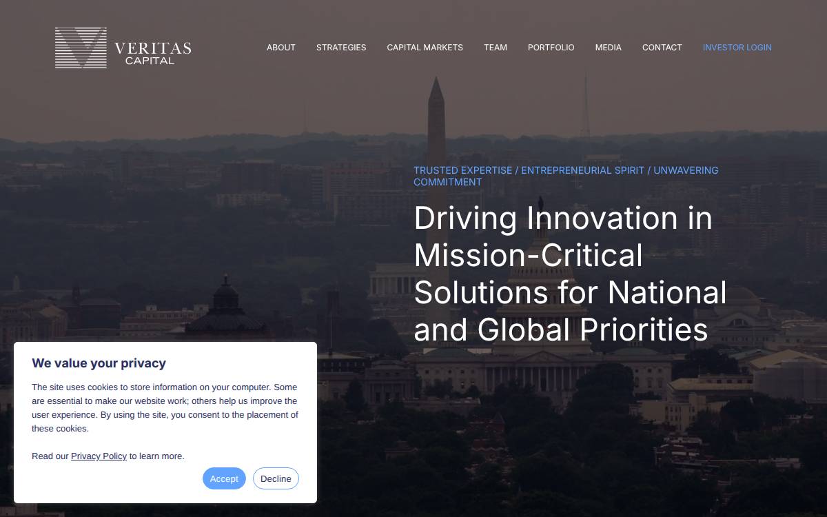 Veritas Capital website preview