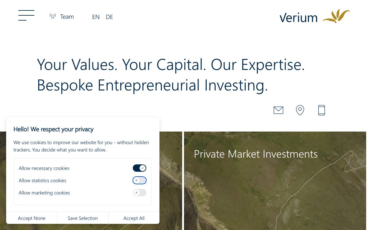 Verium AG website preview