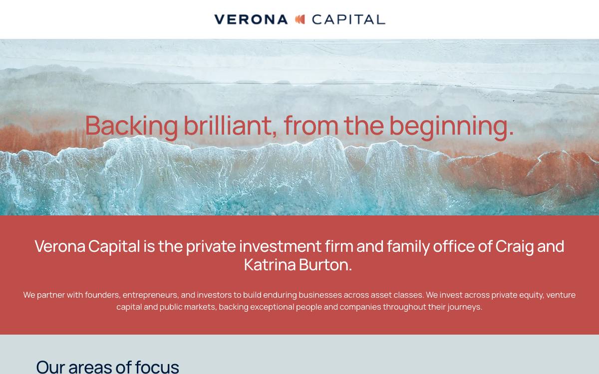 Verona Capital website preview