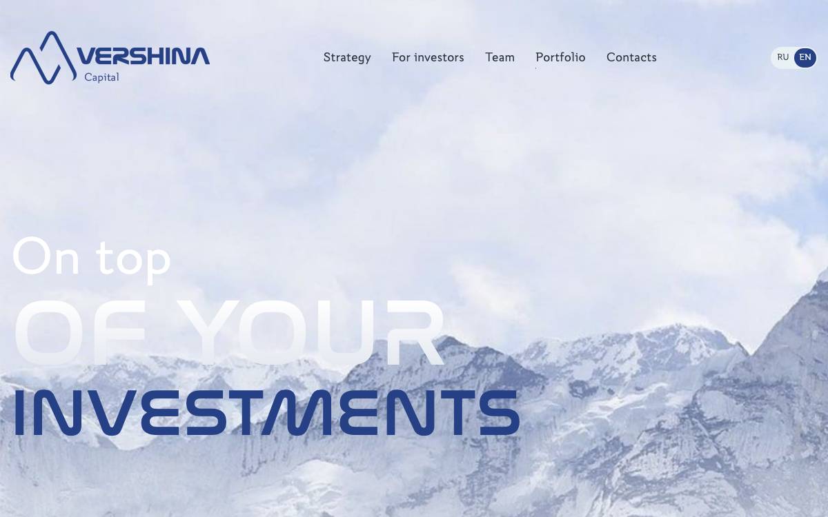 Vershina Capital website preview