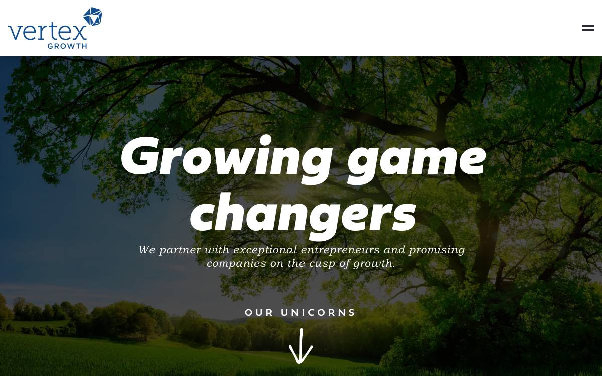 Vertex Growth website preview