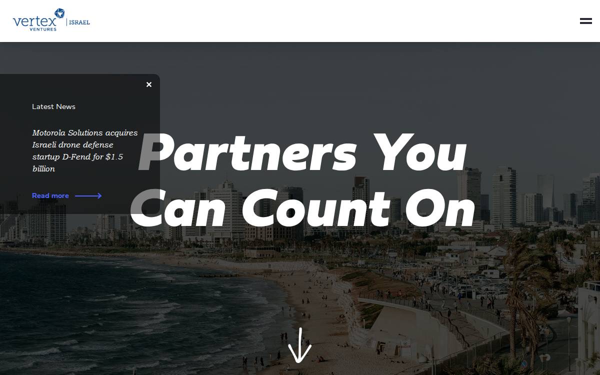 Vertex Ventures Israel website preview