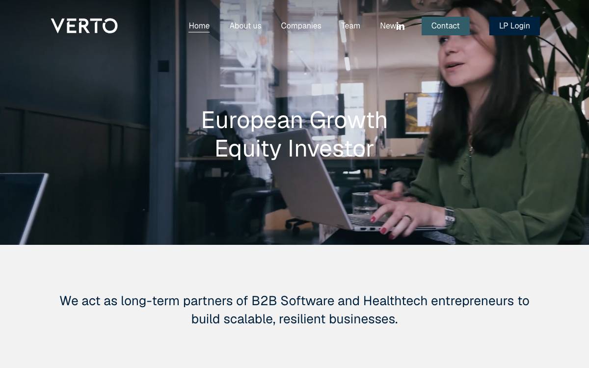 Verto website preview