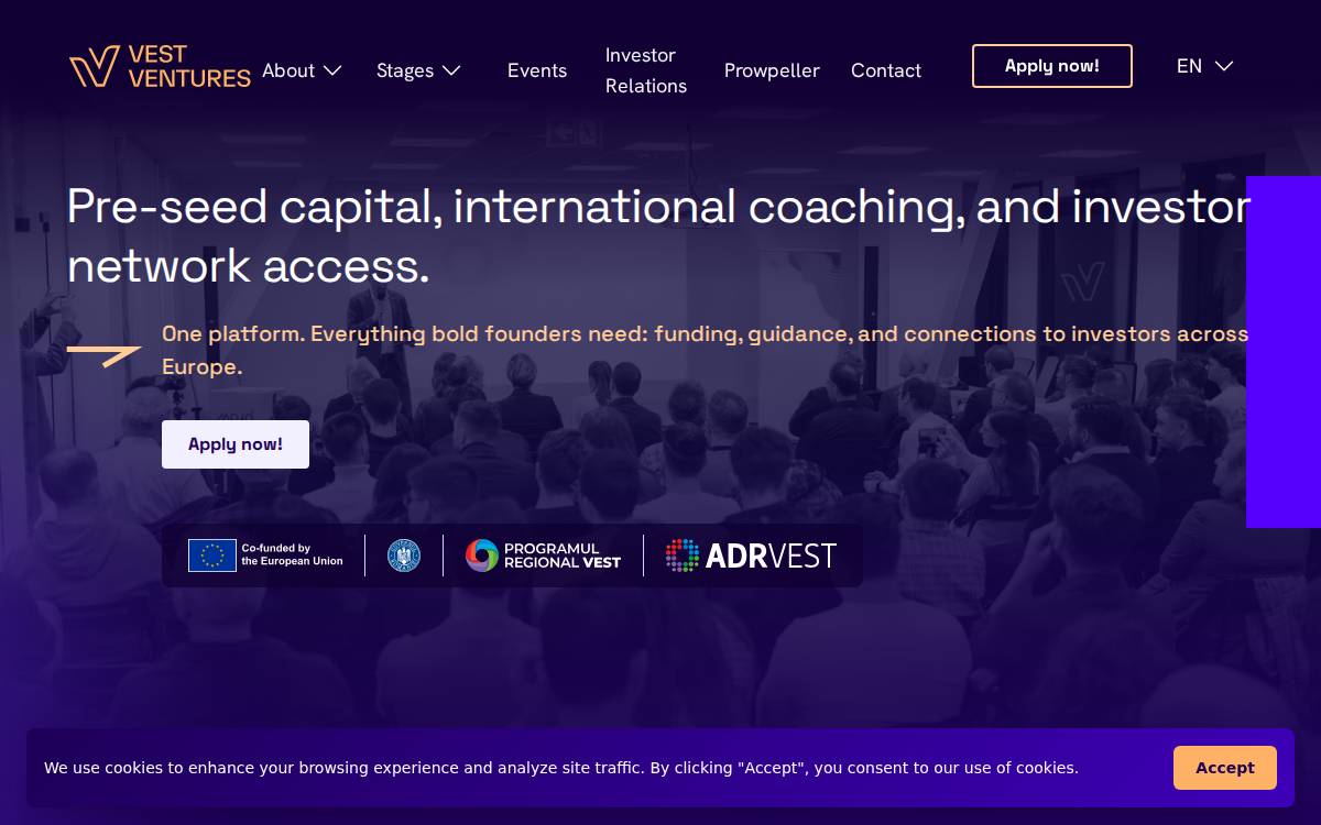 Vest Ventures website preview