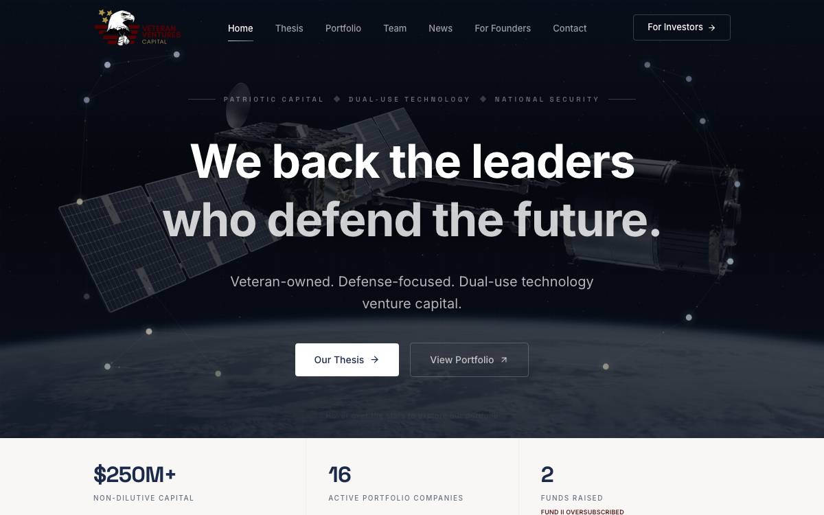 Veteran Ventures Capital website preview