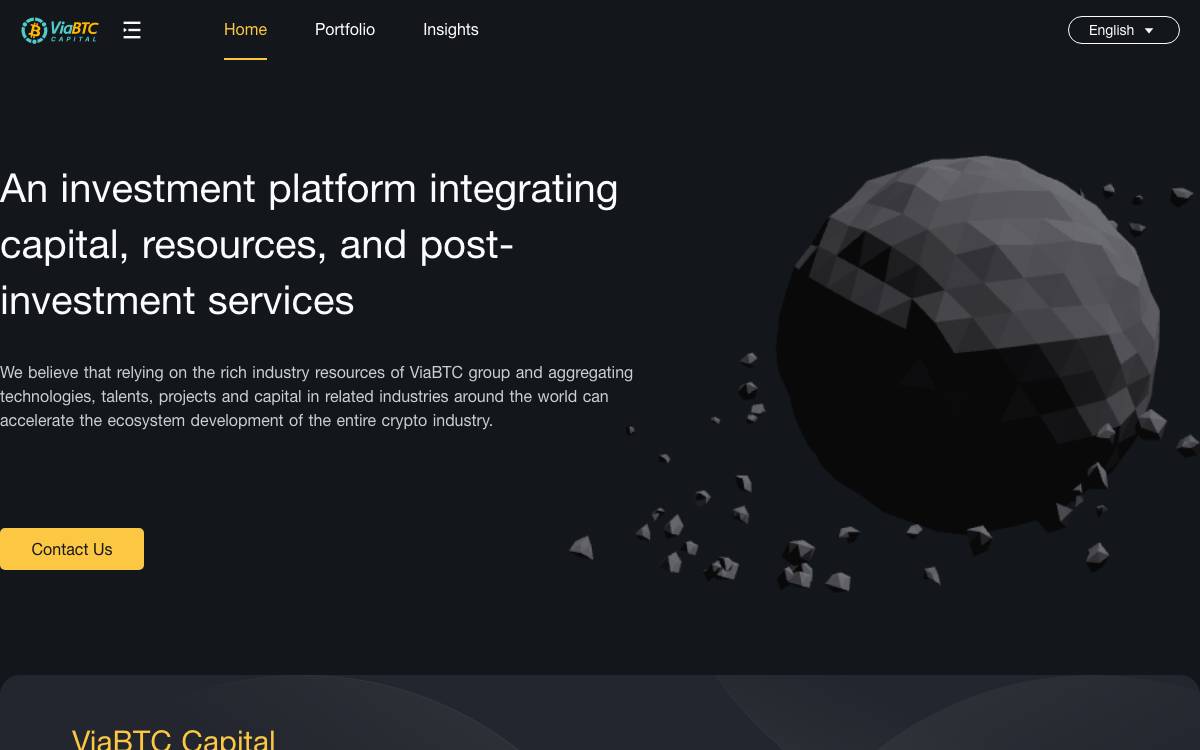 ViaBTC Capital website preview