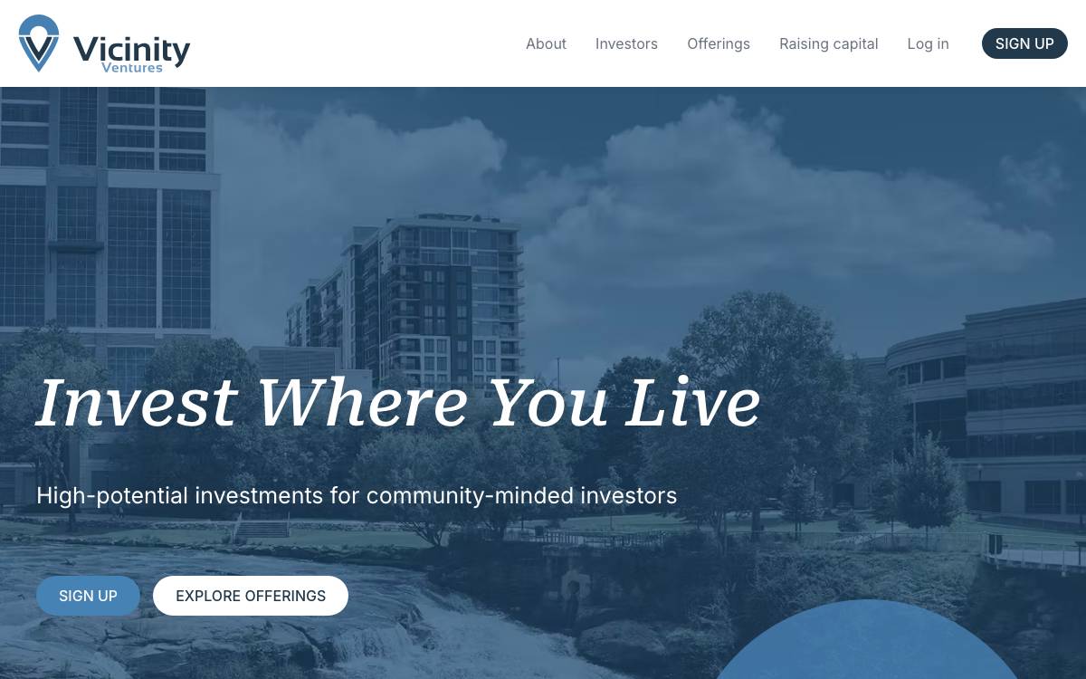 Vicinity website preview