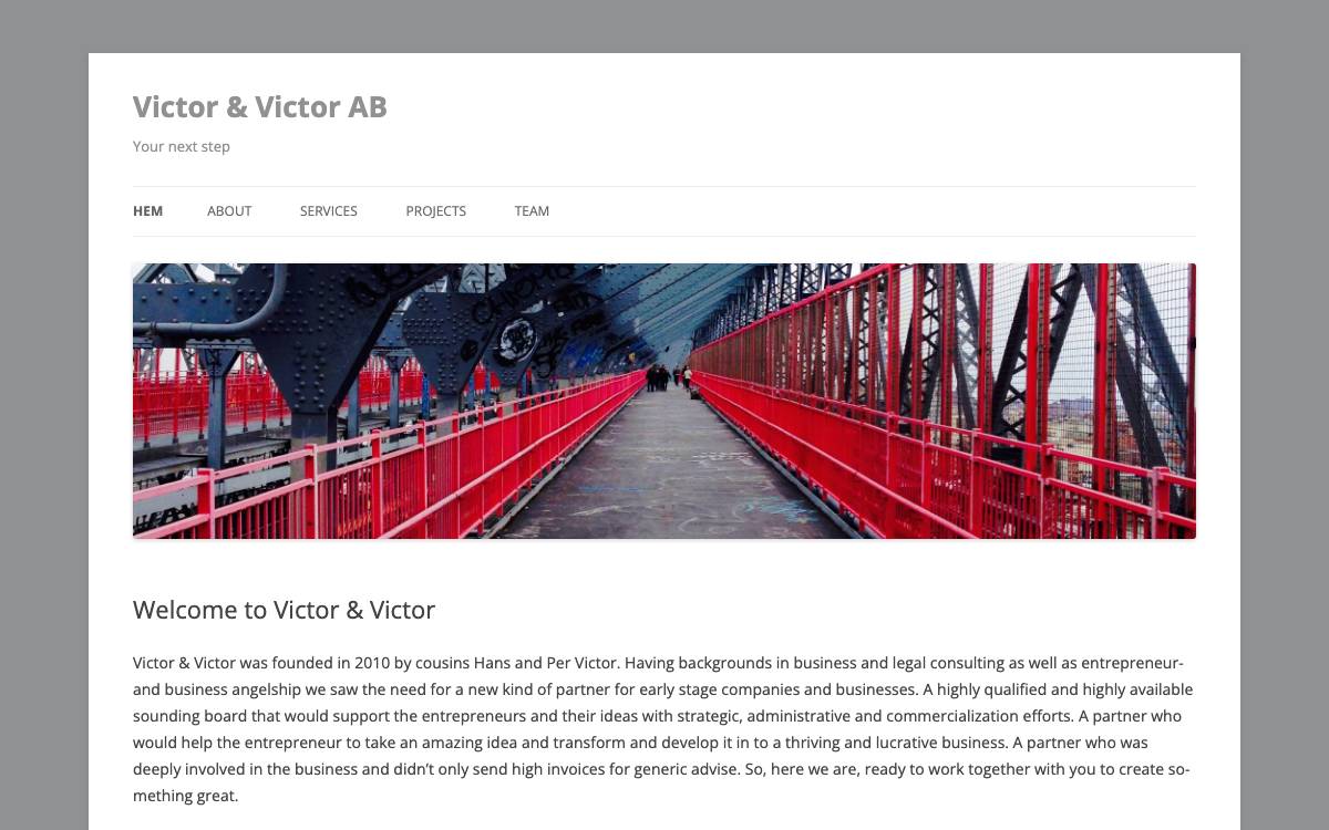 Victor & Victor website preview