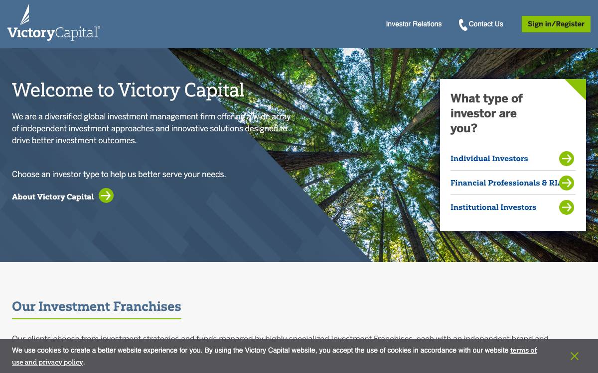 Victory Capital website preview