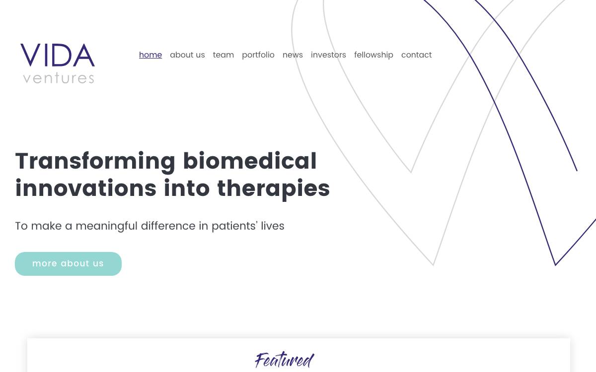 Vida Ventures website preview