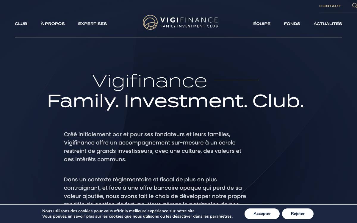 Vigifinance website preview