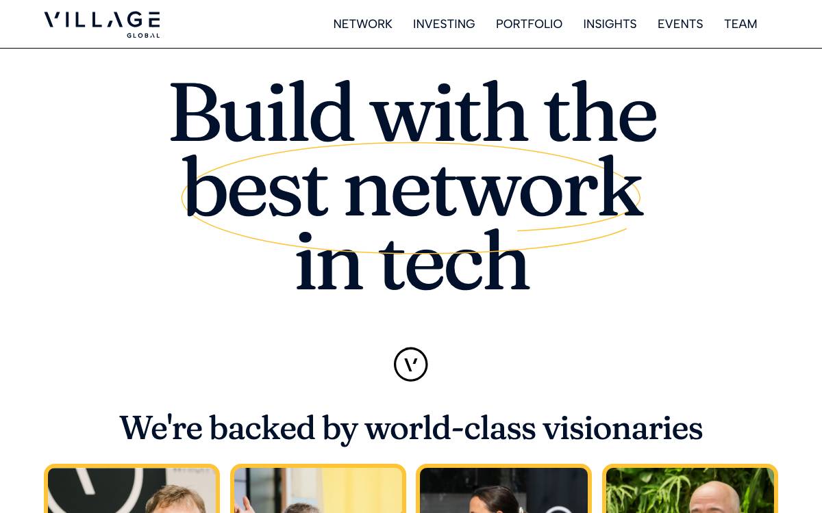 Village Global website preview