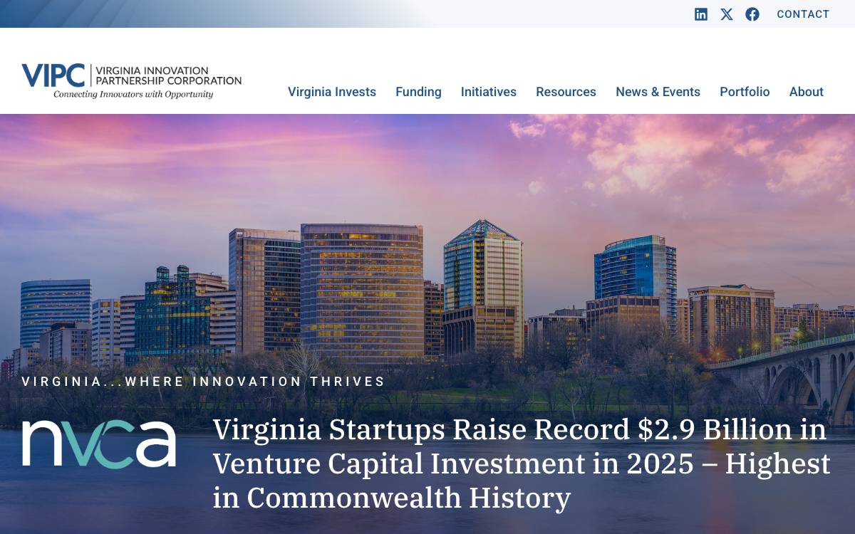 Virginia Venture Partners website preview