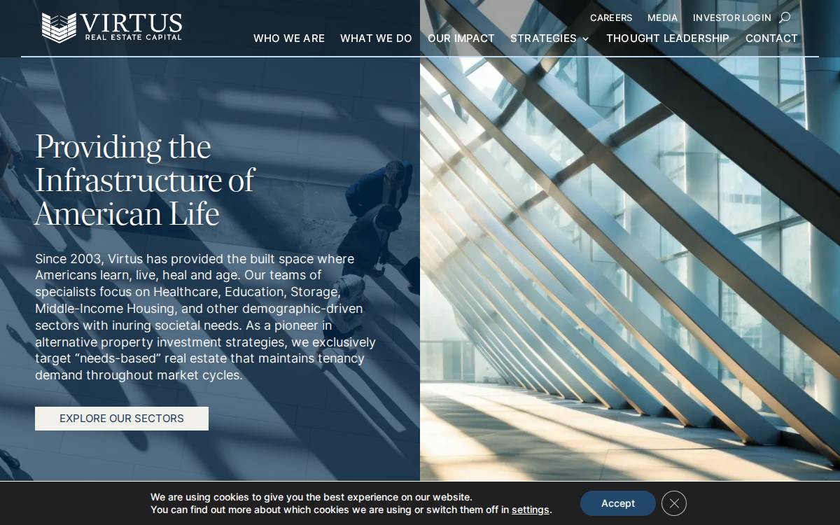 Virtus Real Estate Capital website preview
