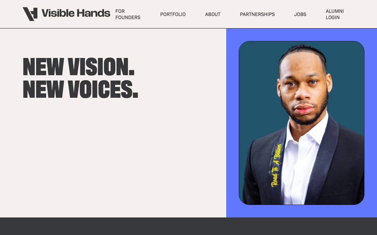 Visible Hands website preview