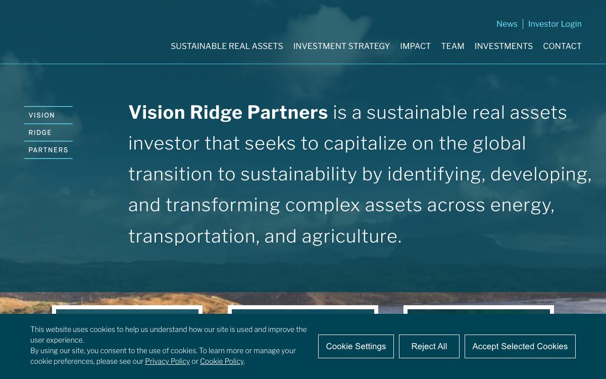 Vision Ridge Capital Partners website preview