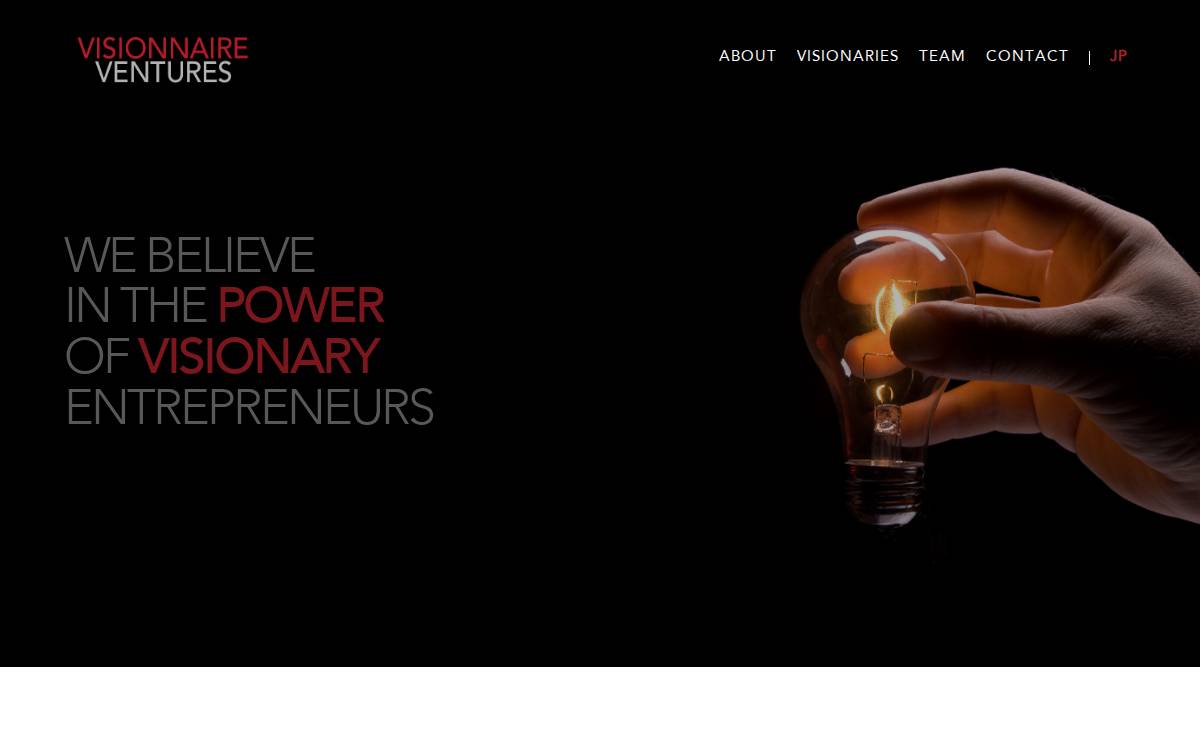 Visionaire Ventures website preview