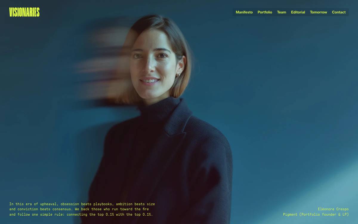 Visionaries Club website preview
